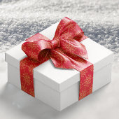 Klassiek Gold Red Snowflake Patroon Satijnen Lint