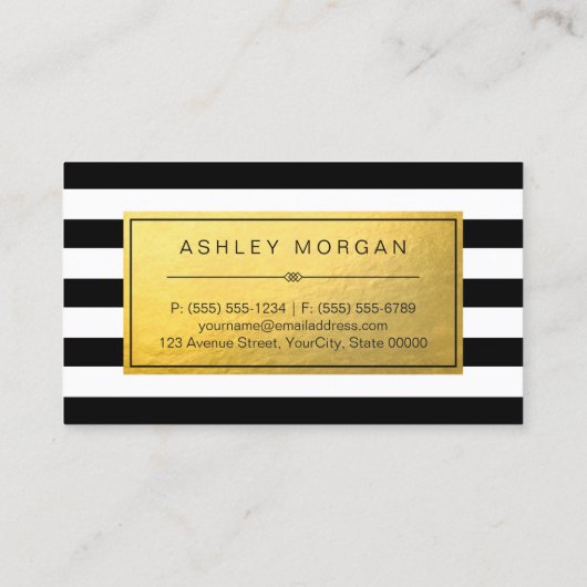 Klassiek Golden Label met zwarte witte strepen (Achterkant)