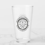Klassiek golf hole in one gepersonaliseerd glas (Achterkant)