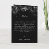 Klassiek Gotisch Zwart Bruiloft Gevouwen Programma (Achterkant)