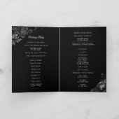 Klassiek Gotisch Zwart Bruiloft Gevouwen Programma (Binnen)