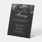 Klassiek Gotisch Zwart Huwelijksmonument Reclamebord Met Voetstuk (Voorkant)