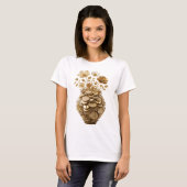 Klassiek goud ABSTRACTE KUNST Statement Design T-shirt (Voorkant volledig)
