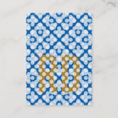 Klassiek goud blauw visitekaartje (Achterkant)