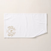 Klassiek  Goud Bloemen Crest Monogram Bad Handdoek (Handdoek)