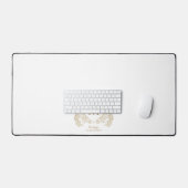 Klassiek  Goud Bloemen Crest Monogram Bureaumat (Keyboard & Muis)