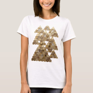 Klassiek goud BOOM aangepast ontwerp T-shirt