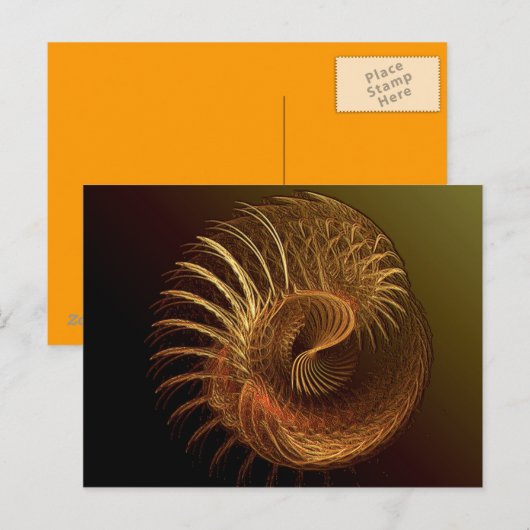 Klassiek goud briefkaart (Voorkant / Achterkant)