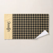 Klassiek Goud Bruin Nailhead Patroon Gepersonalise Bad Handdoek (Handdoek)