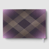 Klassiek Goud Deco Paarse Calligrafie Monogram Gastenboek (Achterkant)