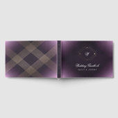 Klassiek Goud Deco Paarse Calligrafie Monogram Gastenboek (Volledig)