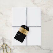 Klassiek goud en zwart cadeaulabel (Met Touw)