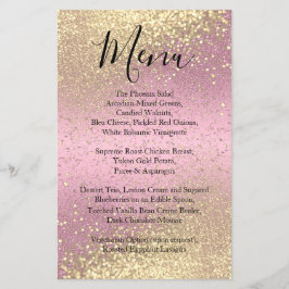 Klassiek goud glitters en roze - Menu