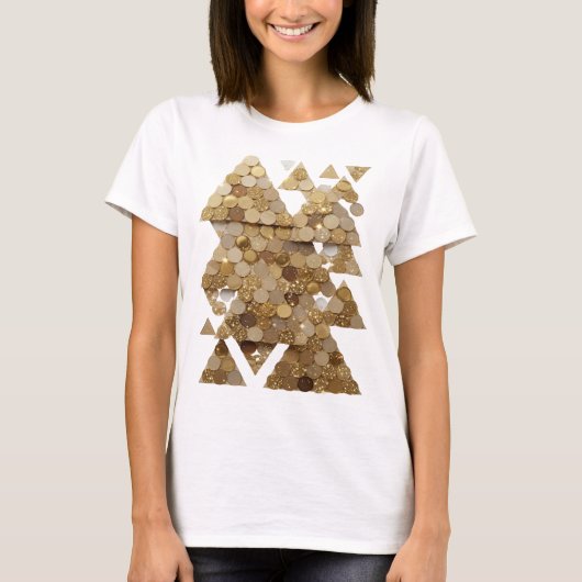 Klassiek Goud GOLDEN TREE Design T-shirt (Voorkant)