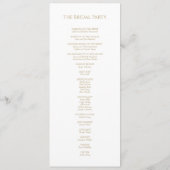 Klassiek Goud Groen Bruiloft Flat Programma Programmakaart (Achterkant)