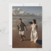 Klassiek Goud Groen Foto Verlovingsfeest Kaart (Achterkant)