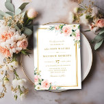 klassiek goud lijst roze blozen tong bruiloft kaart<br><div class="desc">Dit ontwerp combineert het populaire roze blauwe thema met het klastige maar formele gouden lijst. De hand geschilde bloemen mengen goed met de gouden tekst en roze stippen terug. U kunt het document van uw keus kiezen en ook andere eigenschappen van deze sjabloon aanpassen zoals tekst,  formulering en kleur.</div>
