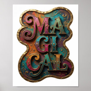 Klassiek Goud MAGISCHE Statement Ontwerp Poster