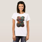 Klassiek Goud MAGISCHE Statement Ontwerp T-shirt (Voorkant volledig)