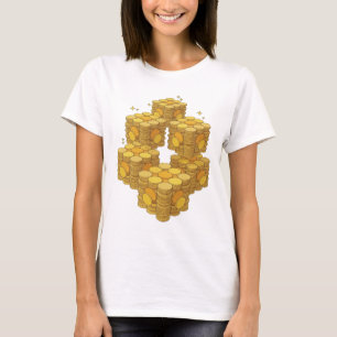 Klassiek Goud ONBEKEND Tekstontwerp T-shirt