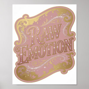 Klassiek Goud RAW EMOTIE Grafisch ontwerp Poster
