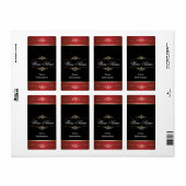 Klassiek Goud Rood Zwart Wijn Label (Full Sheet)