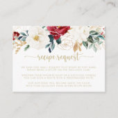 Klassiek gouden bruiloftsrecept verzoek uit Burgun Informatiekaartje (Voorkant)