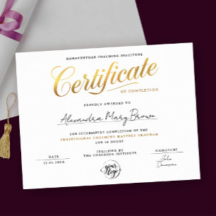 Klassiek gouden certificaat logo basis award diplo poster