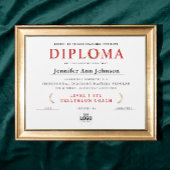 Klassiek gouden krans certificaat Afstuderen diplo