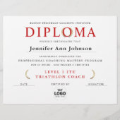 Klassiek gouden krans certificaat Afstuderen diplo (Voorkant)