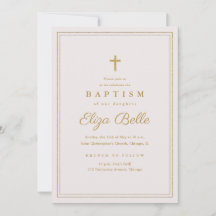 Klassiek Gouden Kruis Religieuze Doop & Doopfeest