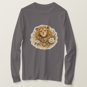 Klassiek gouden leeuw T-shirt met lange mouwen