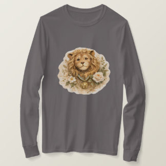 Klassiek gouden leeuw T-shirt met lange mouwen
