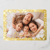 klassiek gouden lijst Merriest Christmas One Foto Folie Feestdagenkaart (Voorkant)