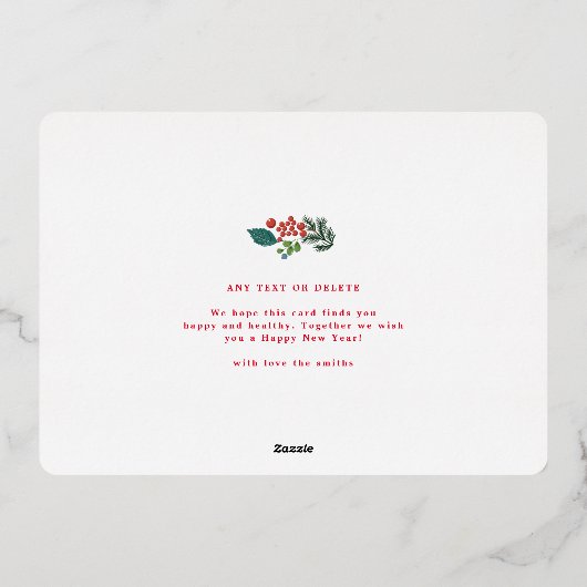 klassiek gouden lijst Merriest Christmas One Foto Folie Feestdagenkaart (Achterkant)