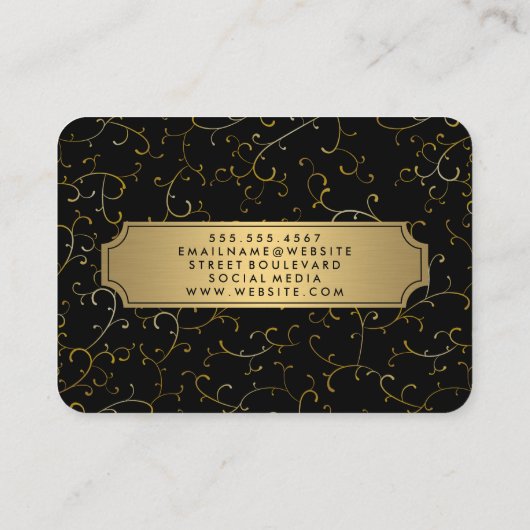 Klassiek gouden Lijsten wijnpatroon Visitekaartje (Achterkant)