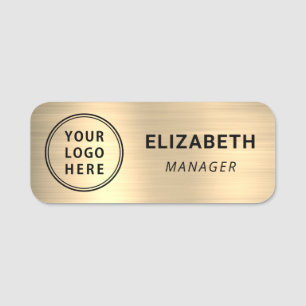 Klassiek gouden logo naamplaatje