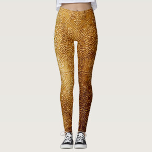 Klassiek gouden metalen Bord Leggings
