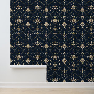 Klassiek gouden patroon behang