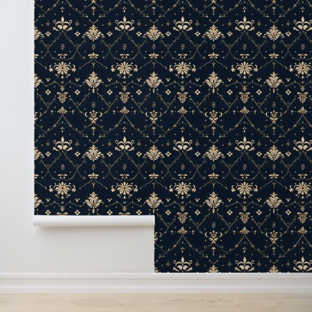 Klassiek gouden patroon behang (Applicatie)