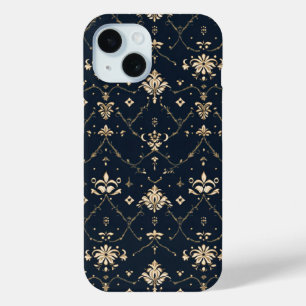 Klassiek gouden patroon iPhone 15 case