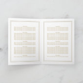 Klassiek gouden religieuze doop & doopfeest programma (Binnen)