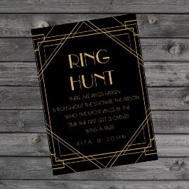Klassiek Gouden Ring Hunt Vrijgezellenfeest Sign Poster