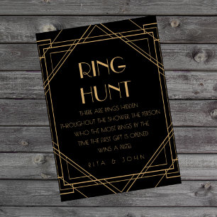 Klassiek Gouden  Ring Hunt Vrijgezellenfeest Sign Poster