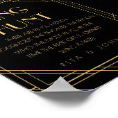 Klassiek Gouden Ring Hunt Vrijgezellenfeest Sign Poster (Hoek)