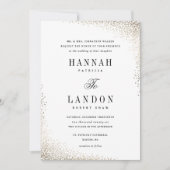 Klassiek gouden schrift elegante bruiloft kaart (Voorkant)