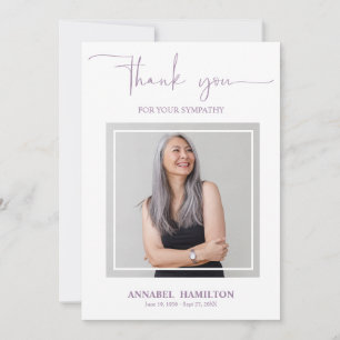 Klassiek gouden schrift sympathie dankjewel foto kaart