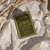 Klassiek grasland Oude geld Retro foto Huwelijk Kaart