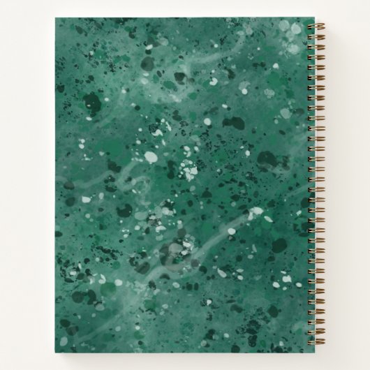 Klassiek Green Marble Artist Sketchbook Notitieboek (Achterkant)