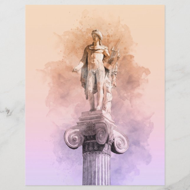 Klassiek Grieks Apollo-standbeeld - Marmer-geïnspi (Voorkant)